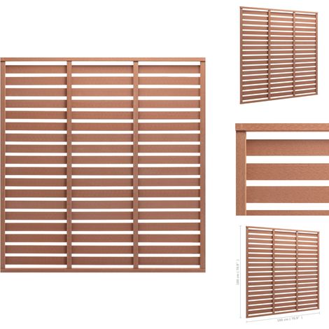 Zaunfelder - Living Zaunplatte WPC 180x180 cm Braun (1/4)