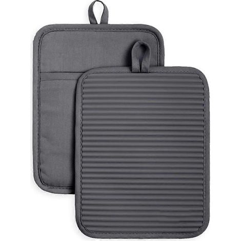 2 pièces résistant à la chaleur silicone gloves antidérapant pot holders pour cuisine usage (1/5)