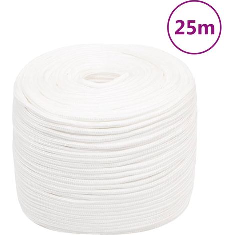 Corde de bateau Corde Multifonctionnelle, Corde Durable Blanc complet 6 mm 25 m Polypropylène Chic-745467 (1/4)