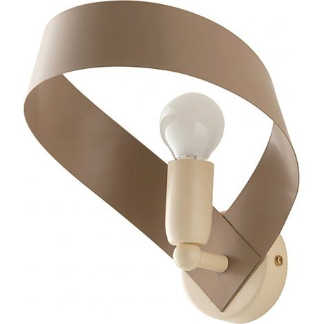 Applique Moderna Primula 1 Luce Tortora e Avorio LuceArt Classic (1/5)