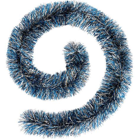 Weihnachtsgirlande Boa feiner Strang blau und gold 150x8x2m - Atmosphera créateur d'intérieur