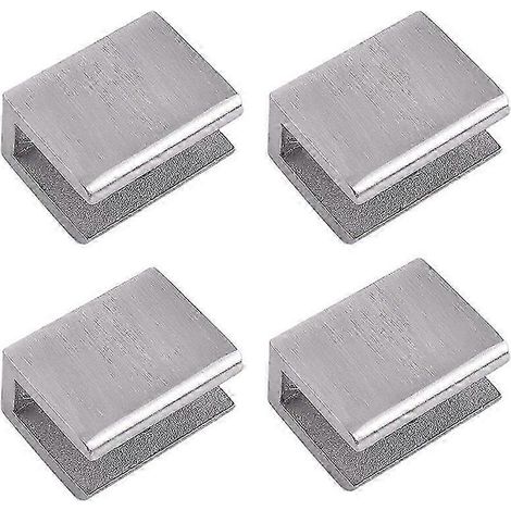 4 supports de fixation réglables en acier inoxydable 304 pour étagère en verre, pinces de serrage pour verre, épaisseur 0,23 à 0,35 pouce, édition Br 0708 (1/5)