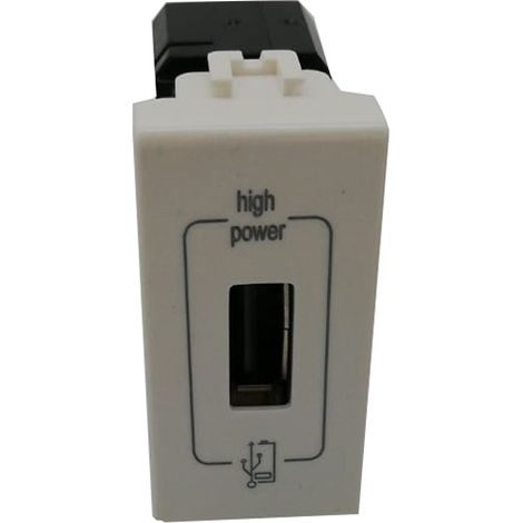 Modulo caricatore usb compatibile matix presa 1.2 A  bianco c2218 (1/4)