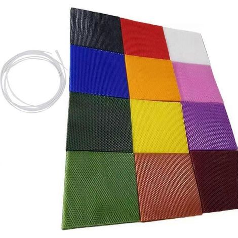 Kits de fabrication de bougies en cire (12 pièces) : feuilles de cire de 12 couleurs différentes, pour enfants et adultes. (1/4)