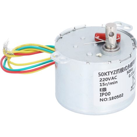 Synchronmotor 15 U/min, Getriebe mit Mikrodrehzahlreduzierung und Kondensator, AC 220 V (1/5)