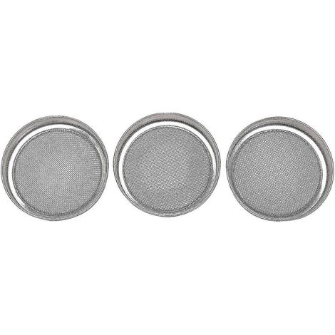 Ensemble de 3 couvercles en acier inoxydable pour bocaux de germination, compatibles avec les bocaux Mason à large ouverture. (1/4)
