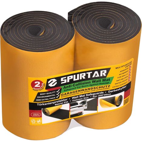 Mousse Protection Garage Mur EVA Protection Portiere Voiture  Autoadhésive, Idéal Protege Porte de Voiture, Protection Murale Antichoc, 2 Rouleaux 2 mx 20 cm x 6,5 mm, Total 4 mètres (1/5)