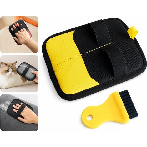 Gant de Toilettage Chat Chien Anti-Poil avec Brosse Magnetique Retire les Poils Lavable et Respirant 17.5 x 13 cm (1/5)