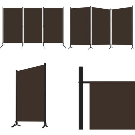 3-tlg. Raumteiler Braun 260x180 cm - Raumteiler - Zimmerabtrennung - Sichtschutz - Dekorationsartikel - Textilvorhang - Home & Living (1/5)
