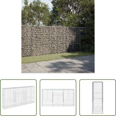 Steinkorb - Gabione mit Deckel 300x50x150 cm Verzinktes Eisen (1/5)