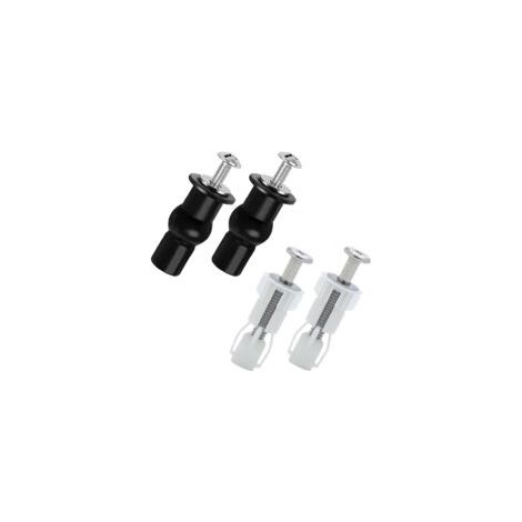 2 paia di viti per sedile WC con 2 set di rondelle, fissaggi universali per sedile WC, fissaggi per sedile WC, bulloni ad espansione, viti in gomma, pezzi di ricambio per coperchio WC - Crezuo