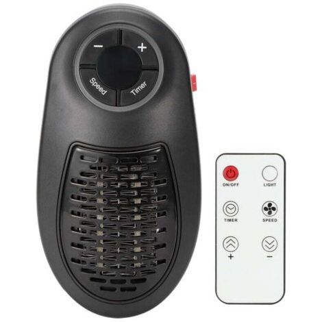 ALLIANDISMini chauffage domestique Télécommande Minuterie réglable 2 vitesses Réchauffeur d'air Silencieux Prise UE 220V (1/4)