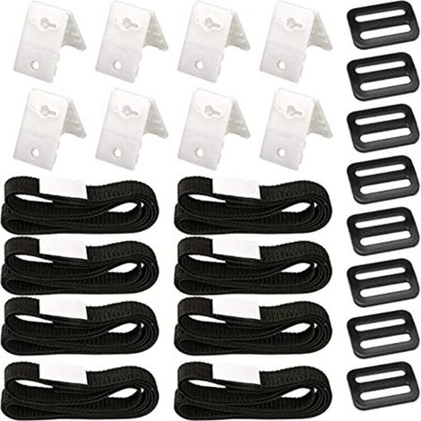 Kit de fixation pour rouleau de bâche solaire de piscine – Lot de 8 sangles universelles en polypropylène résistant (1/5)