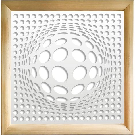 BALLS - Moduli Decorativi in Legno e PVC - Misura: 48x48 cm - Colore: bianco (1/4)