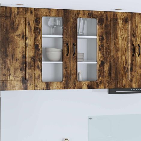 vidaXL Panel de lavaplatos Kalmar Roble ahumado 80 x 31 x 80 cm (1/5)
