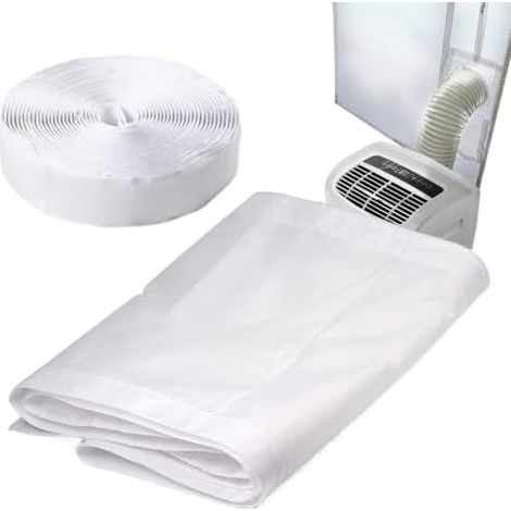Kit de fenêtre pour climatiseur portable Support de porte étanche réglable Kit de ventilation pour porte coulissante Pour chambre, camping-car, panneau de sol, sèche-linge, cuisine, maison (1/5)