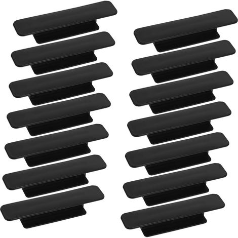 Poignées autocollantes Zerodeko pour portes et tiroirs, noires (1/5)