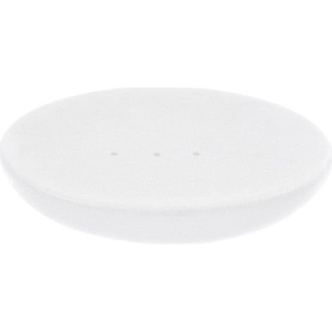 Porte-savon en céramique blanc mat avec égouttoir pour salle de bain (1/5)