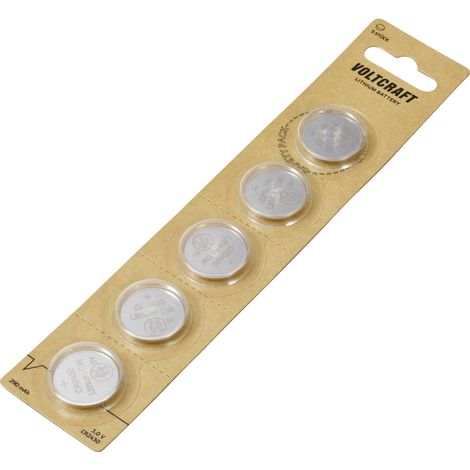 VOLTCRAFT Pile bouton CR 2430 3 V 5 pc(s) 290 mAh lithium VC-16107965 A593023