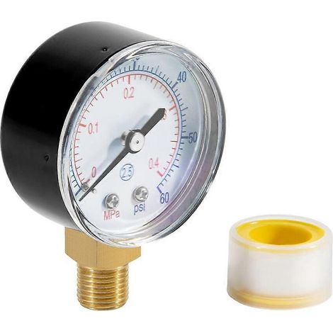Manomètre de pression de filtre ECX270861 0-60 PSI pour certains filtres à sable et à diatomées Hayward (1/5)