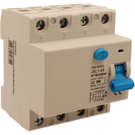 ETTROIT Interruttore Differenziale Puro 4P 16A 300mA 380V 6KA Curva F - JX3416613