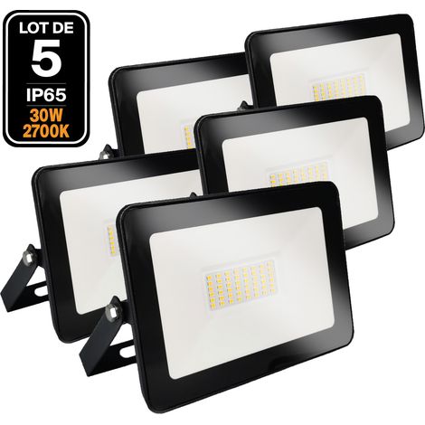 5 Projecteurs LED 30W Ipad Blanc chaud 3000K Haute Luminosité