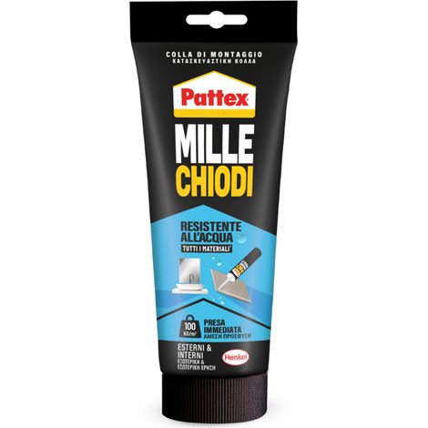 Tubo 142 g Pattex Millechiodi Resistente Allacqua 12 Pezzi
