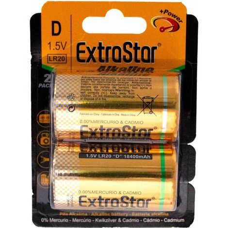 2 piles alcalines LR20 D pile alcaline 1,5V pour torches torches