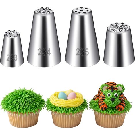 4 Douille, Acier inoxydable 304, Modèles 233 234 235 M24, Décoration gâteau, Pâtisserie fondant (1/5)