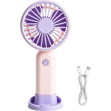 Ventilateur à main Outil USB Rechargeable 3 Vitesses Faible Bruit (1/5)
