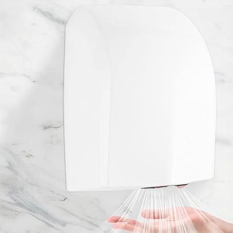 Sèche-Mains, Seche Main électrique 1400 W 7-13 Secondes pour Sécher Sèche-Mains Automatique pour Montage Mural avec Boutons d'air Chaud et Froid et Capteur Infrarouge pour Cuisine Toilettes (1/5)