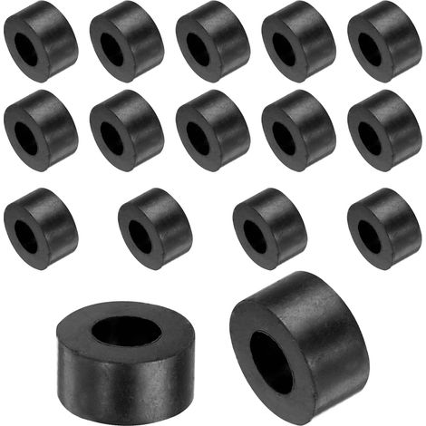 16 distanziali in gomma, diametro esterno 20 mm, diametro interno 10 mm, altezza 7 mm, rotondi, antivibranti, rondelle in gomma spessa (1/4)