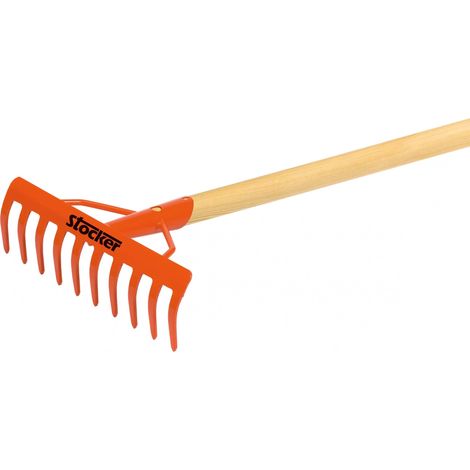 Stocker Rastrello a 10 denti con manico