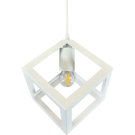 Lampada a sospensione Polux Sweden bianca E27 Ø16 metallo (1/5)