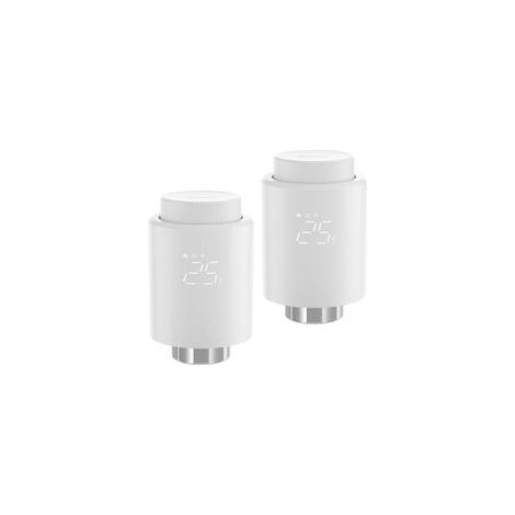 3.0 Valvola termostatica per radiatore, Valvola termostatica intelligente e connessa, Rilevamento finestra, Controllo vocale, Compatibile con Alexa/Home Assistant, Richiede hub Zigbee (confezione da 2 (1/4)