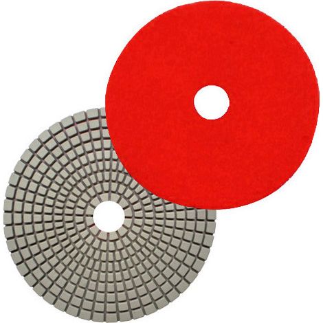 Pad de polissage diamanté à sec auto-agrippant D.125 mm x Gr. 100 - Béton - Diamwood (1/2)