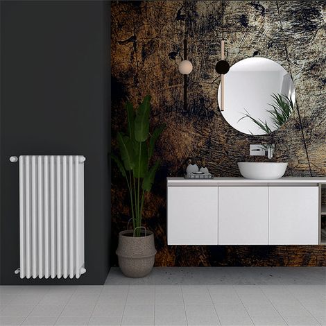Radiatore tubolare acqua calda 13 elementi - HxL 492x585mm -884Watts - 884 Watt - COMBY/4/500/13