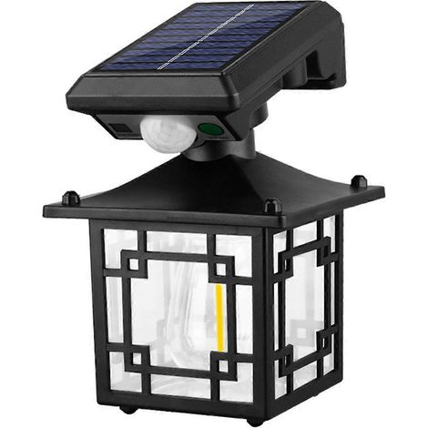 Wasserdichte Solar-Wandlaterne für den Außenbereich mit 200 Lumen, Bewegungsmelder und Sicherheitsbeleuchtung für Garten, Terrasse und Einfahrt. (1/5)