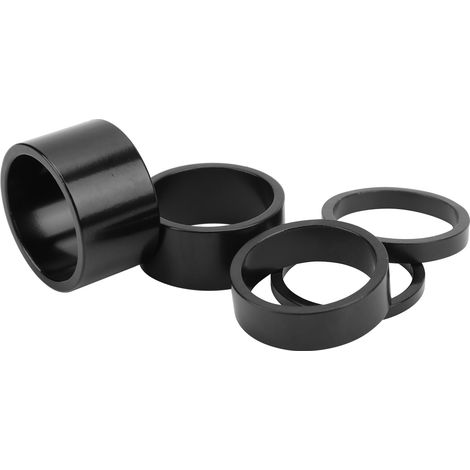 5 Pièces Rondelles de Réglage en Aluminium pour Hauteur de Guidon VTT et Vélo de Route (1/5)