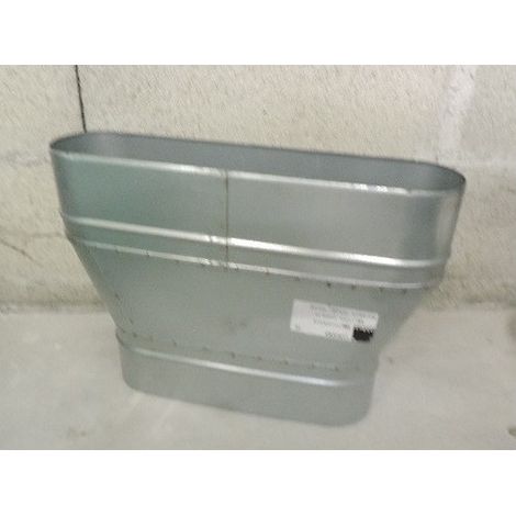 Reduction concentrique oblongue acier galvanise rco - l 450 x h 100mm / l 350 x h 100mm