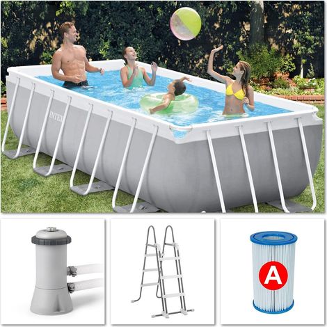 Intex Prism Frame Schwimmbad grau 4x2x1 m (1/5)