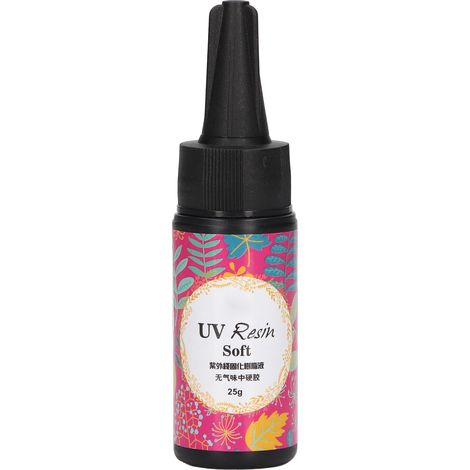 Colle UV sans odeur, résine transparente durcissable pour coques de téléphone et bijoux DIY, faible rétrécissement, 25g (1/5)