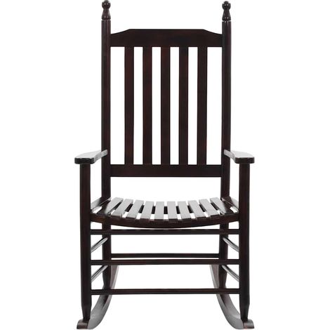 Maison Exclusive - Schaukelstuhl mit Gebogener Sitzfläche Braun P (1/5)