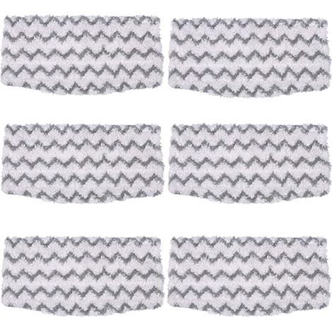 Paquet de 6 tampons de vadrouille en Microfibre de Remplacement S1000 recharges pour Nettoyeur de Sol Dur pour vadrouille à Vapeur Requin modèle S1000A S1000 S1000C S1000WM