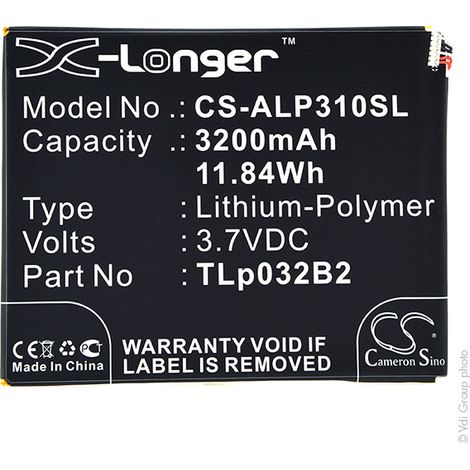 NX - Batterie tablette 3.7V 3200mAh - TLP032B2TLP032BDTLP032C2 (1/3)