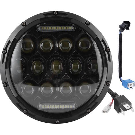 Hocheffizienter 7-Zoll-75-W-LED-Scheinwerfer, universell einsetzbar.
