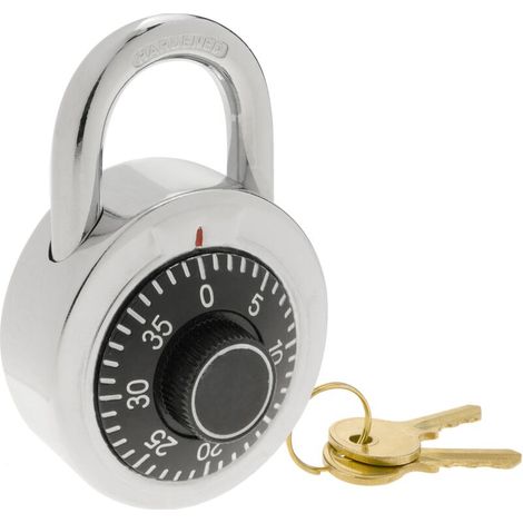 Cadenas de sécurité en acier et combinaison rotative avec clé 50mm (1/5)