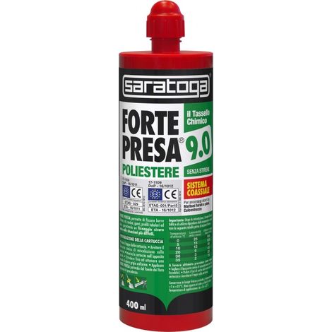 Forte presa ancorante tassello chimico SARATOGA 400 ml mattoni poliestere