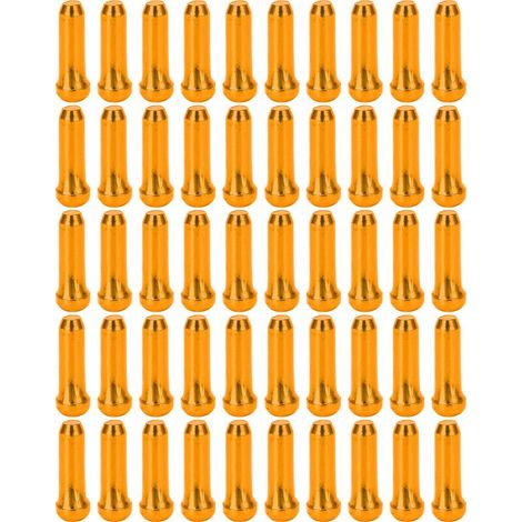 Lot de 50 embouts de câble de frein à vitesse variable BOLANY, bouchons de gaine de vélo résistants à l'usure, couleur or (1/5)