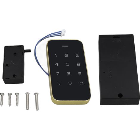 Serrure électronique à code Serrure tactile sécurisée pour casier armoire tiroir sauna ABS acier inoxydable installation facile sans clé (1/5)